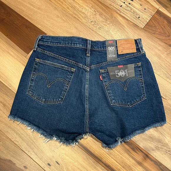 New Levi's 501 High Rise Women's Shorts Size 32 in Charleston Outlasted - Picture 5 of 8